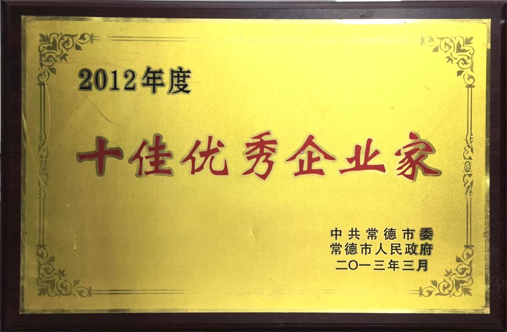 2012年度十佳优秀企业家